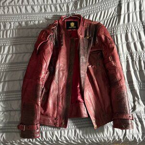Guardians of the Galaxy Style Leather Motorcycle Jacket (Mens - Medium)